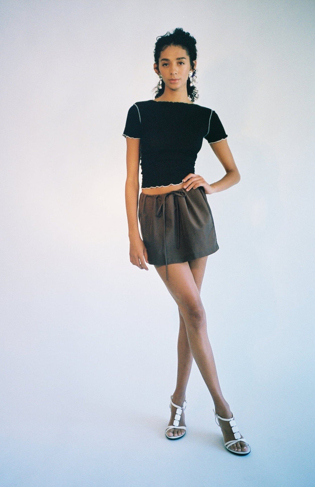 Nylon Miniskirt